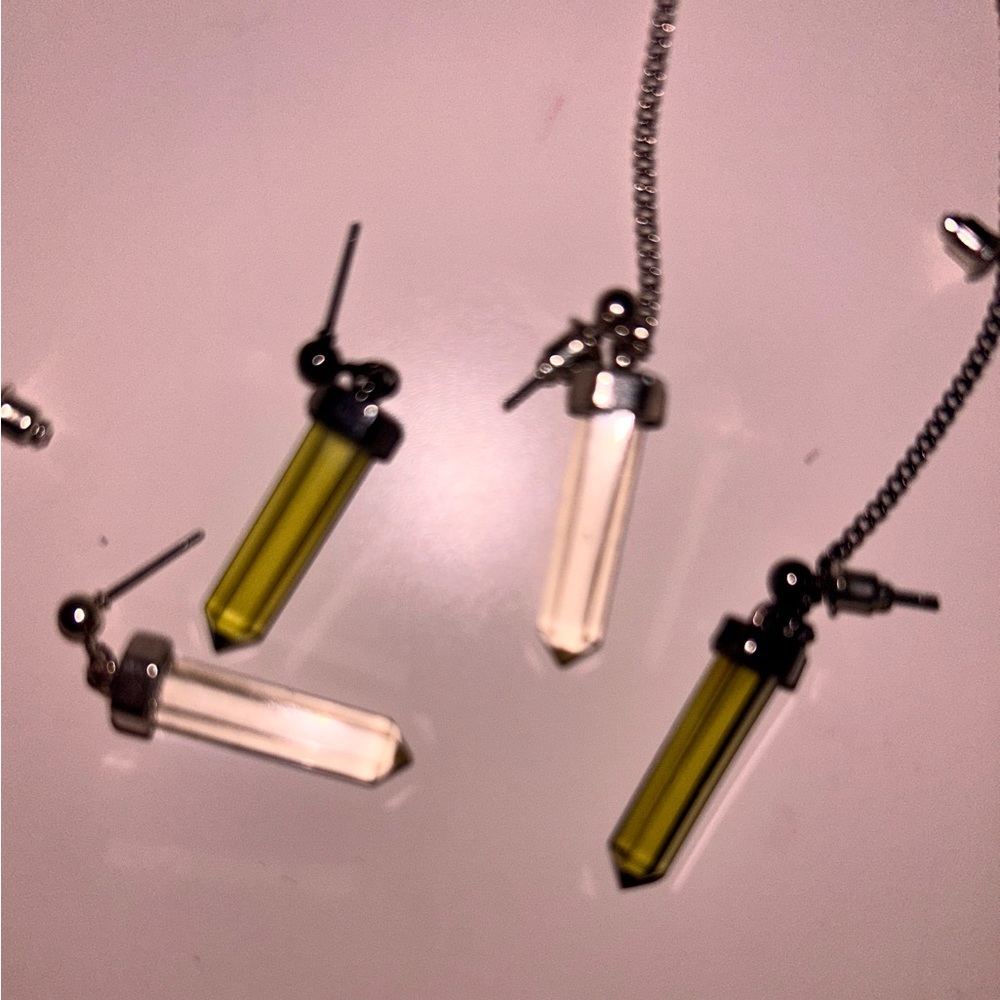 dangle & cuff crystal earrings